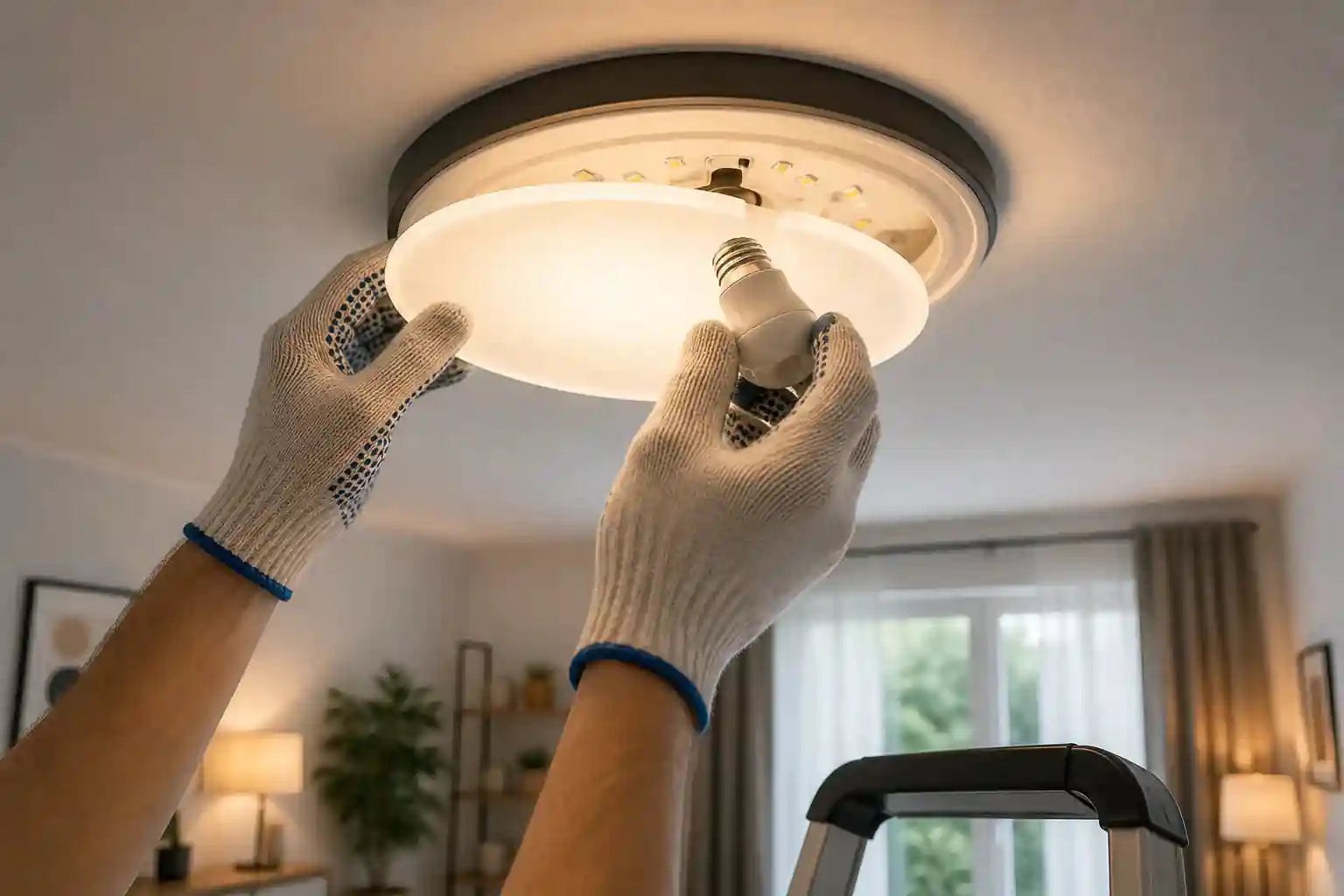 Comment changer une ampoule led sur un plafonnier - Guide lustrea Image