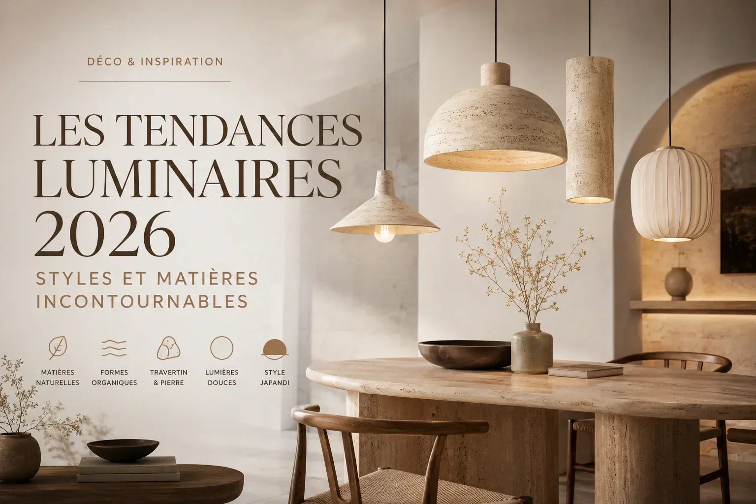 Les tendances luminaires 2026 : styles et matières incontournables Image