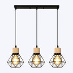 Lustre LED | Suspension Industrielle Grillage Rectangulaire