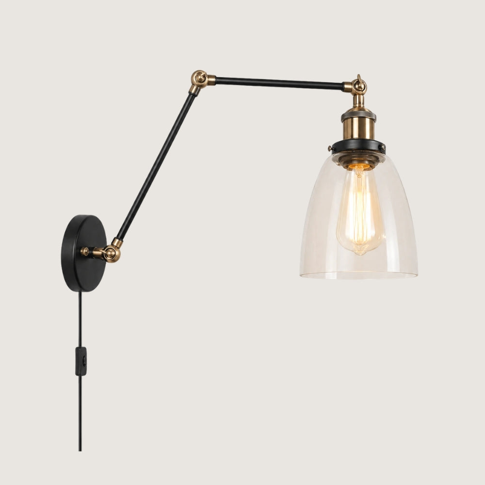 Applique murale en verre - style lampe de bureau