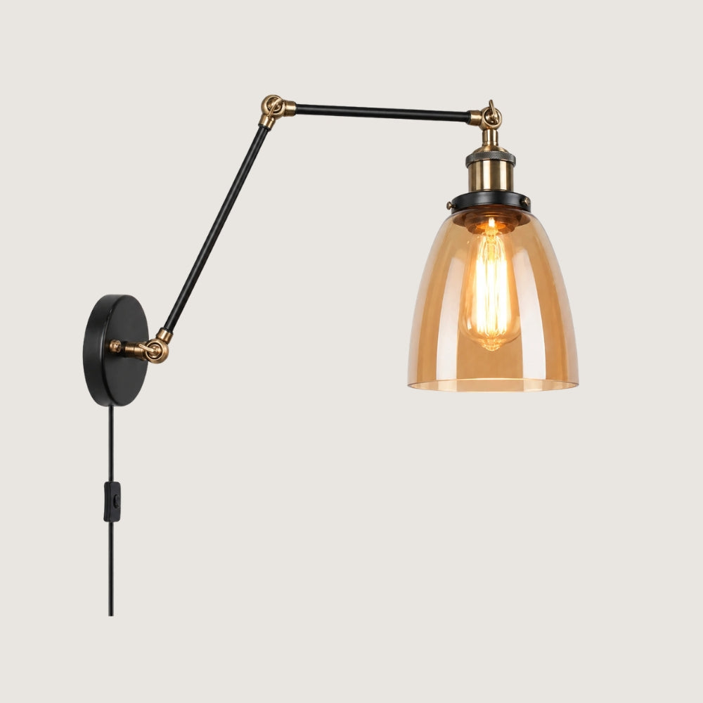 Applique murale en verre - style lampe de bureau