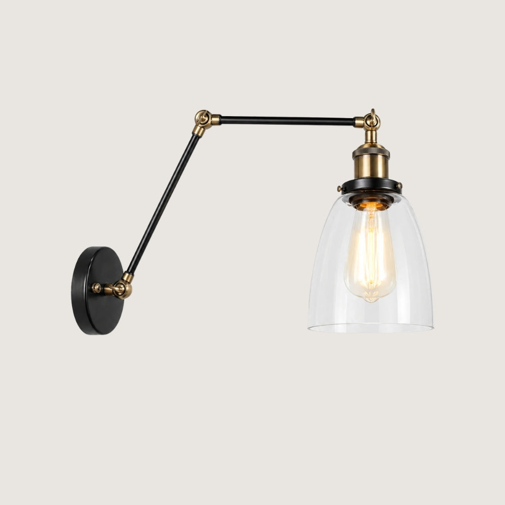 Applique murale en verre - style lampe de bureau