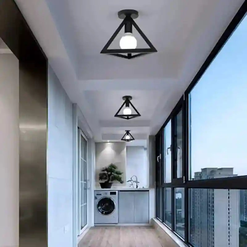 Plafonnier noir | Fer Style industriel