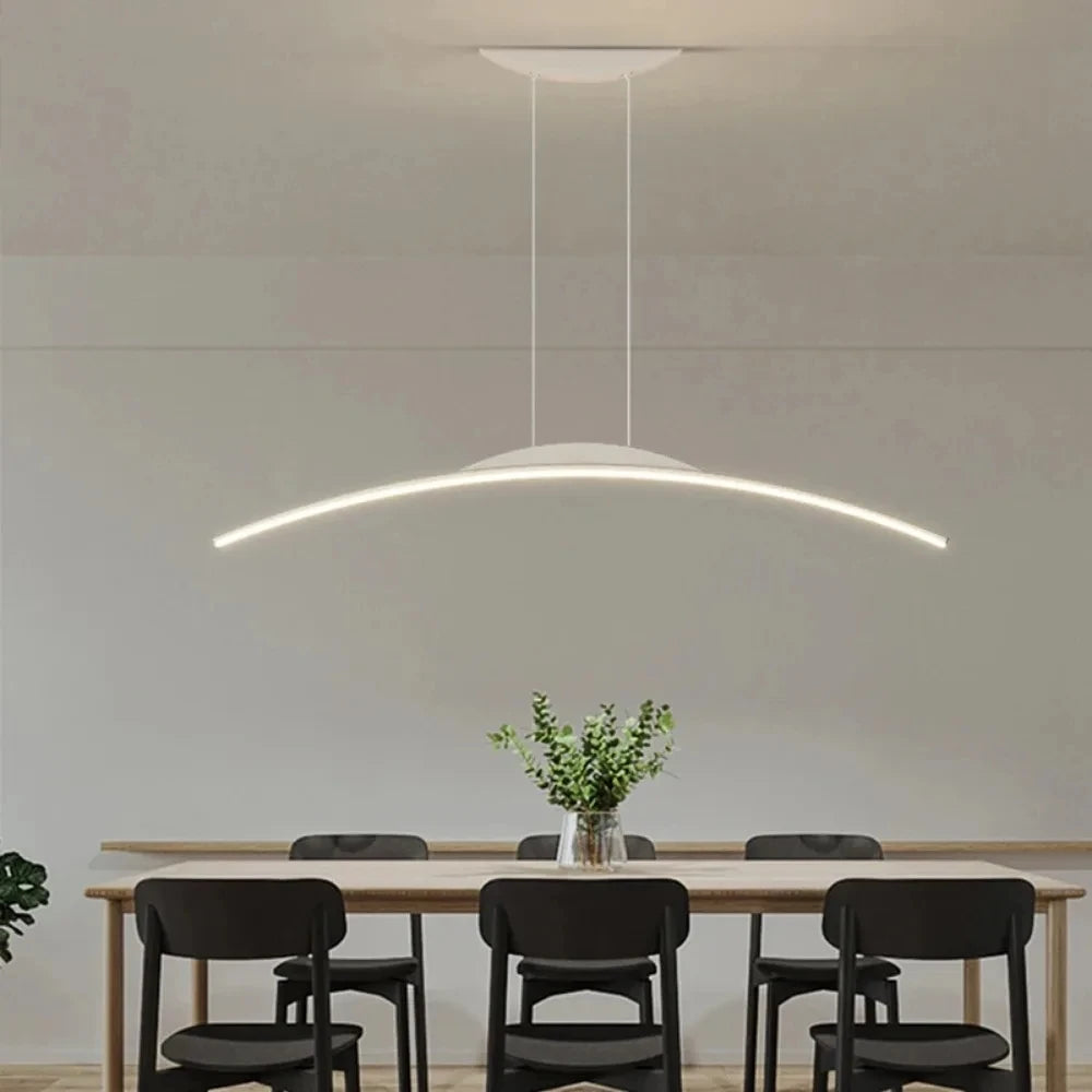 Lustre LED moderne noir –  design vague