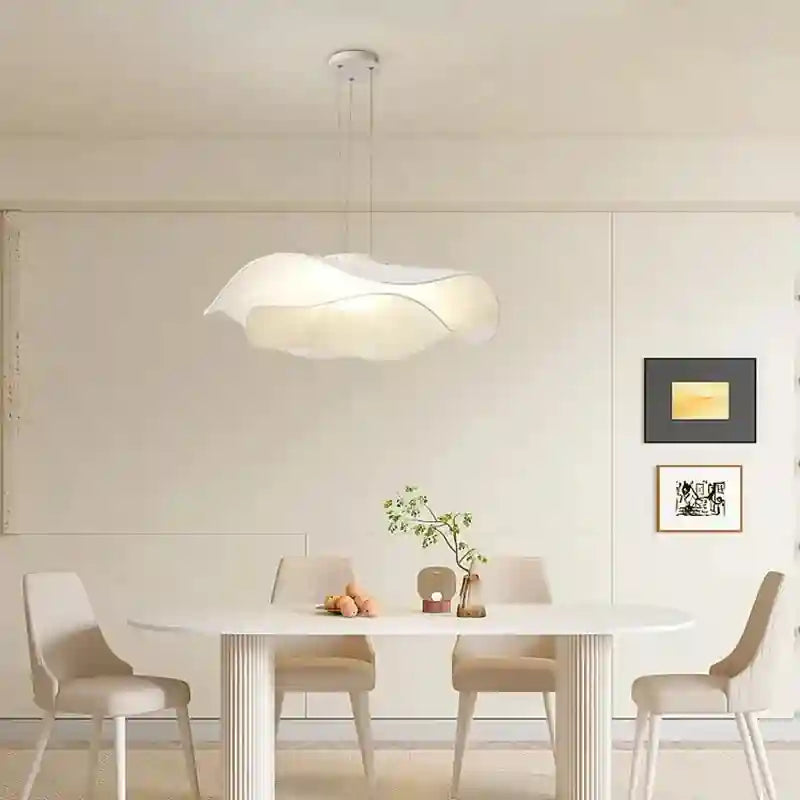 Lustre blanc - suspension bohème