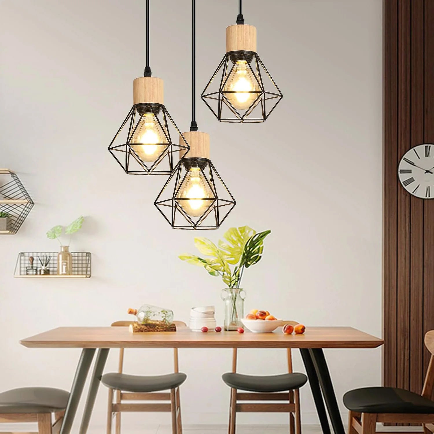 Lustre LED | Suspension Industrielle Grillage Rectangulaire