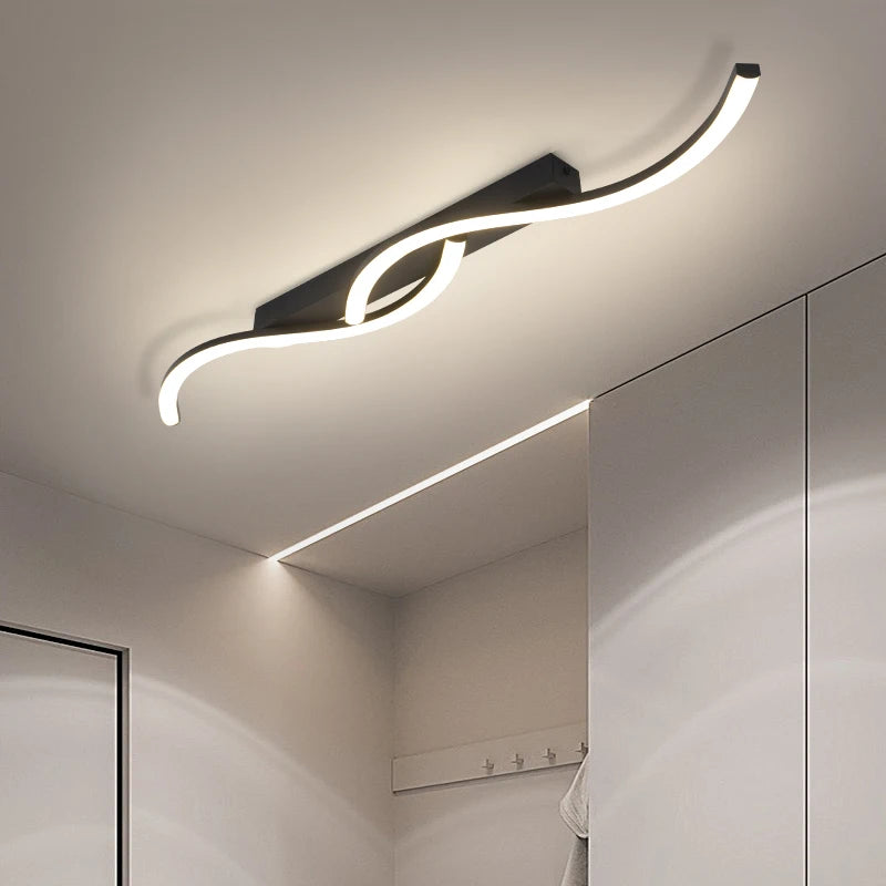 Plafonnier LED | Design Noir Élégant salon et chambre