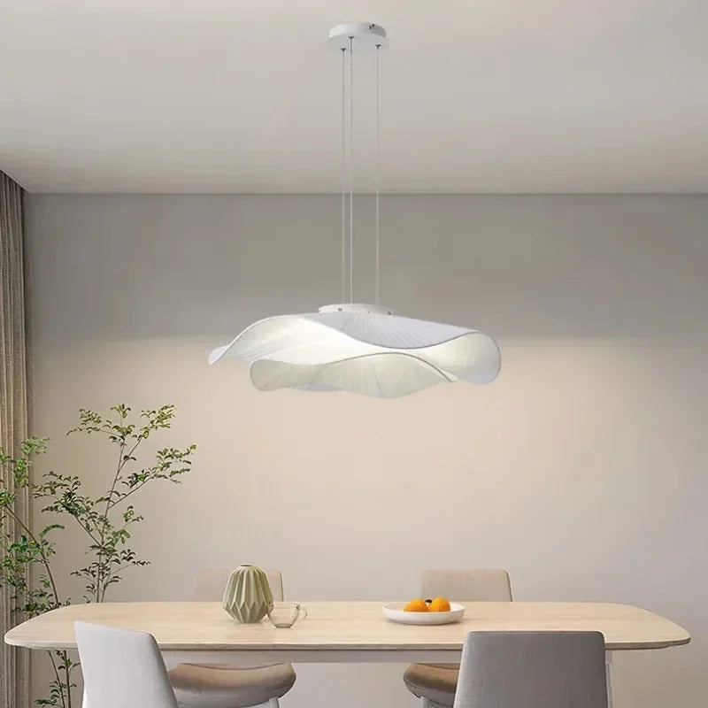 Lustre blanc - suspension bohème