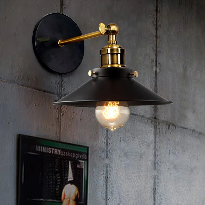 Applique murale industriel - Noir pour chambre, MIKO