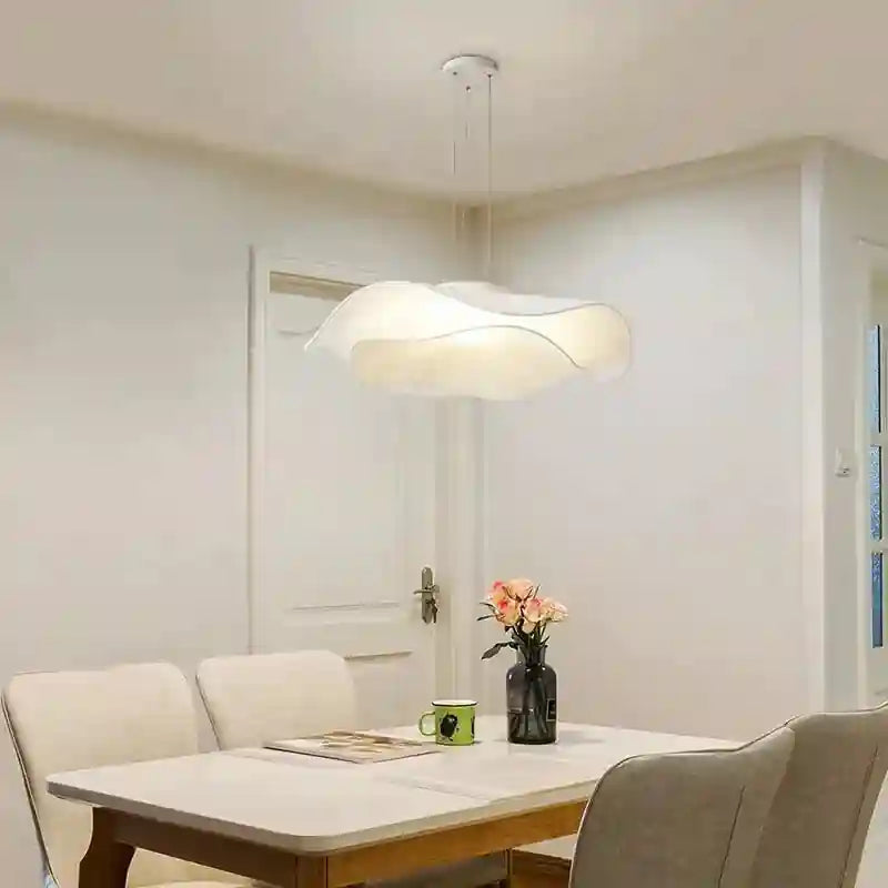 Lustre blanc - suspension bohème