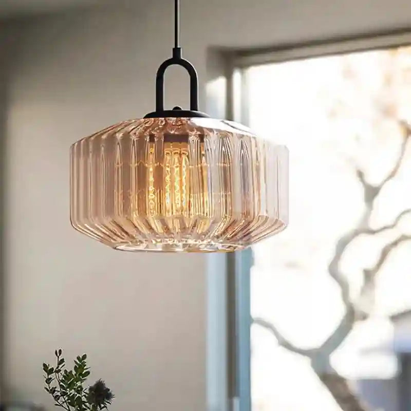 Lustre en verre - coloré vintage
