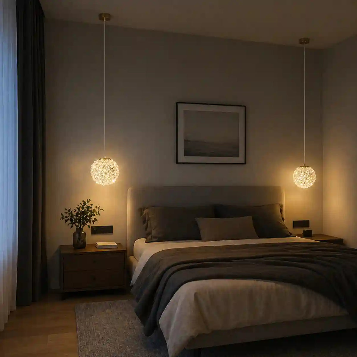Lustre en verre - pissenlit