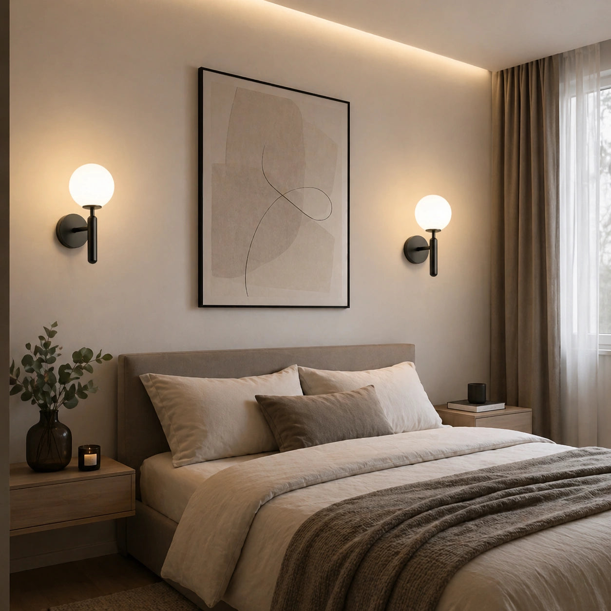 Applique murale  LED - Noir et doré