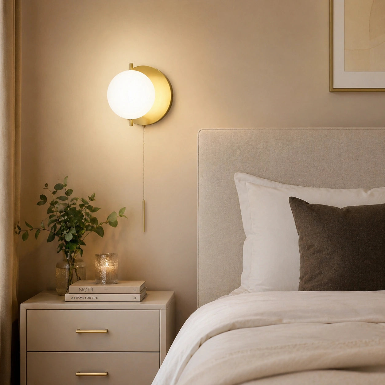 applique murale chambre - Boule design, Noir et doré