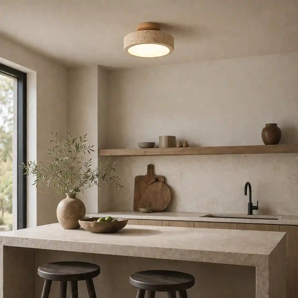 Plafonnier travertin - Originial design
