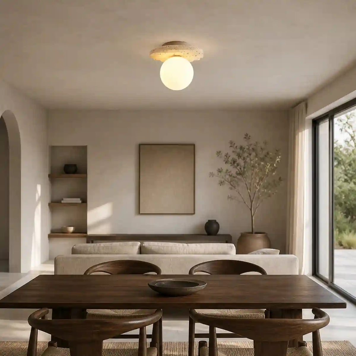 Plafonnier travertin - Originial design