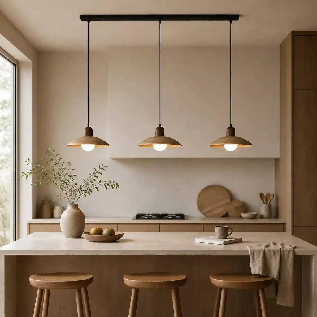 Lustre en Bois - Soucoupe