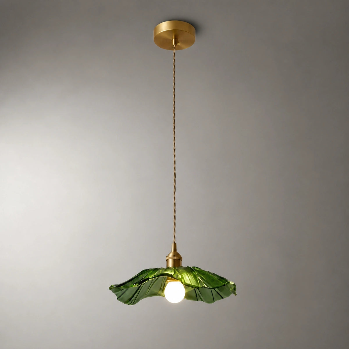 Lustre en verre - design fleur coloré