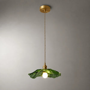 Lustre en verre - design fleur coloré