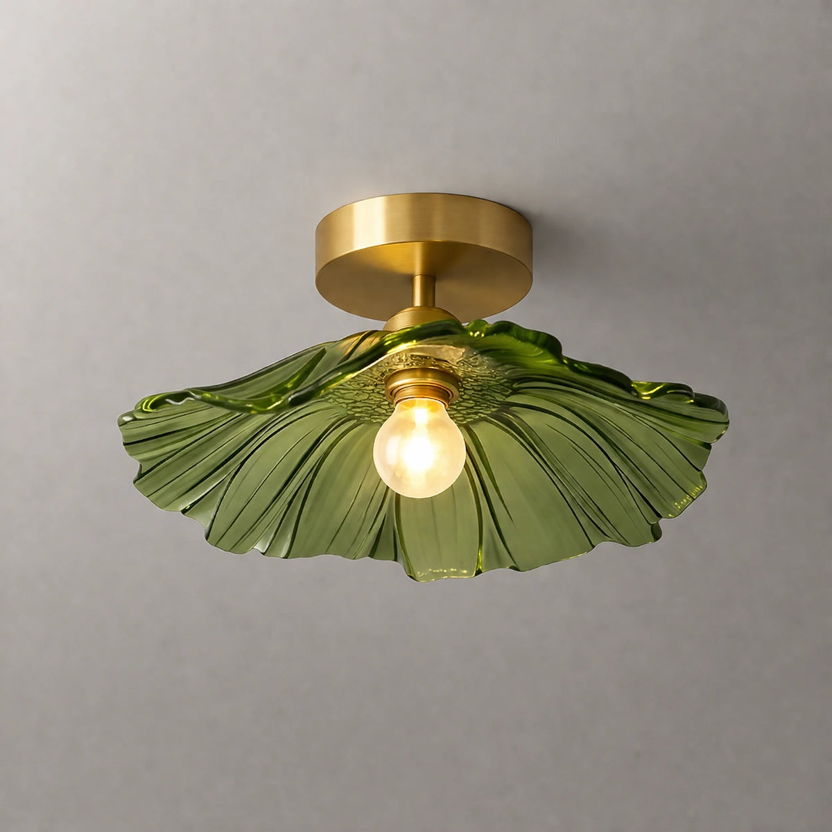 Lustre en verre - design fleur coloré