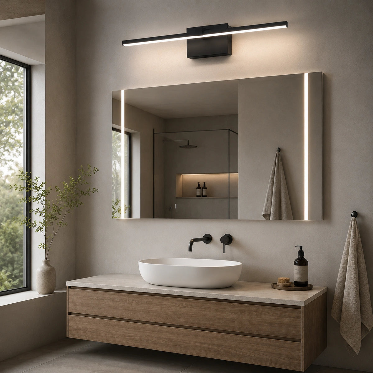 Applique Murale Design LED Noir & Blanc | Lustrea