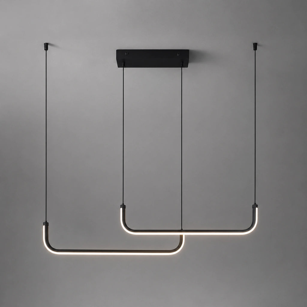 Suspension LED Moderne Noir | Lustre Design Salle à Manger