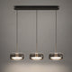 Suspension Îlot Central Verre Fumé Noir Design