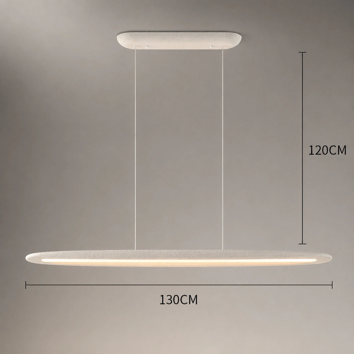 Suspension Wabi-sabi blanc - linéaire raffinée dimmable