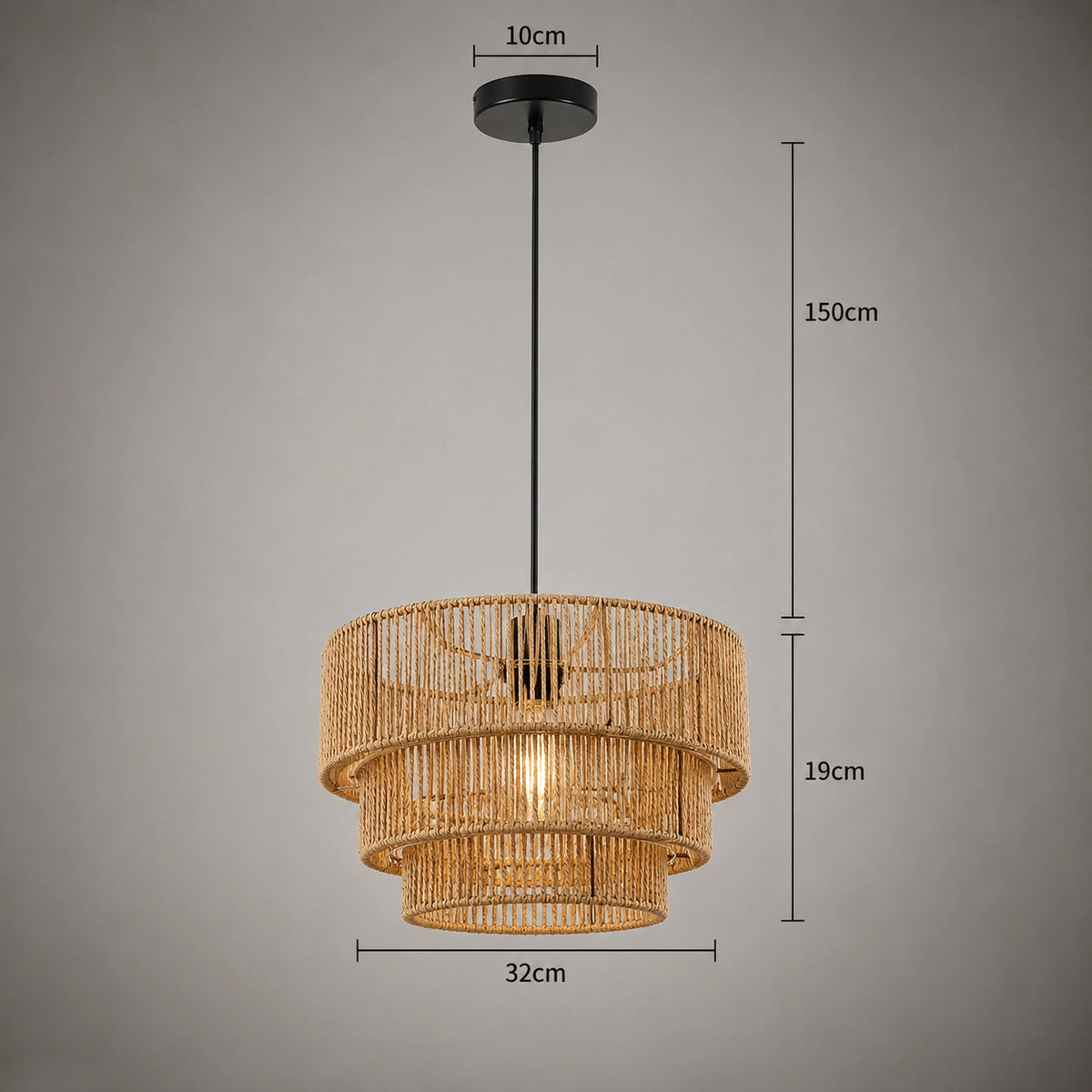 Suspension Rotin | Japandi Naturelle