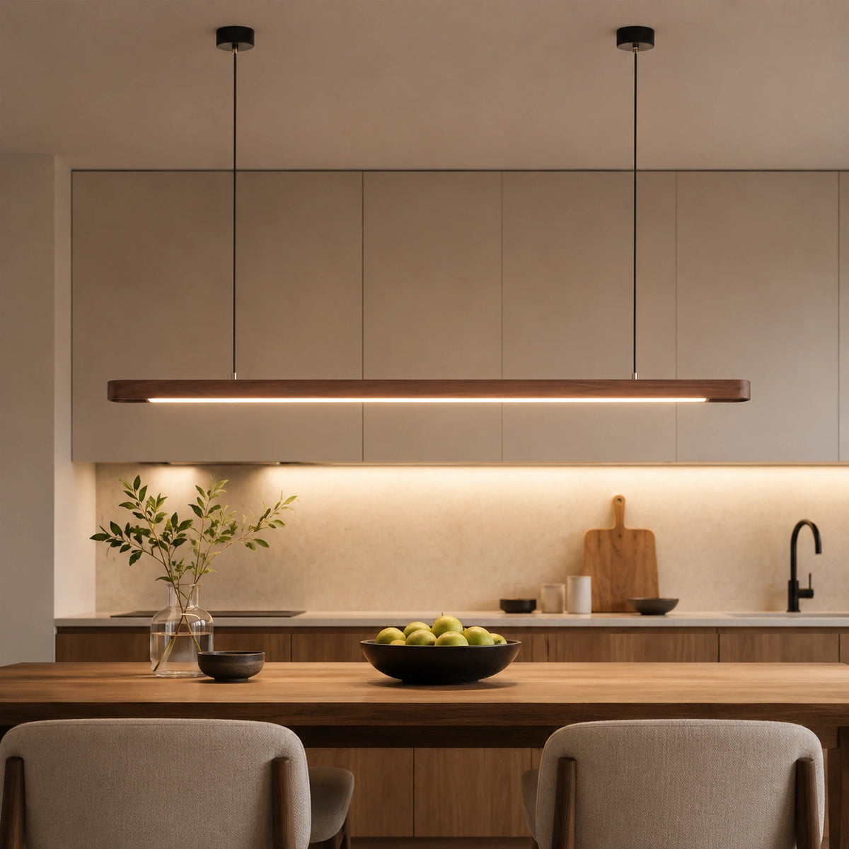 Suspension Japandi Bois Ovale | design épuré