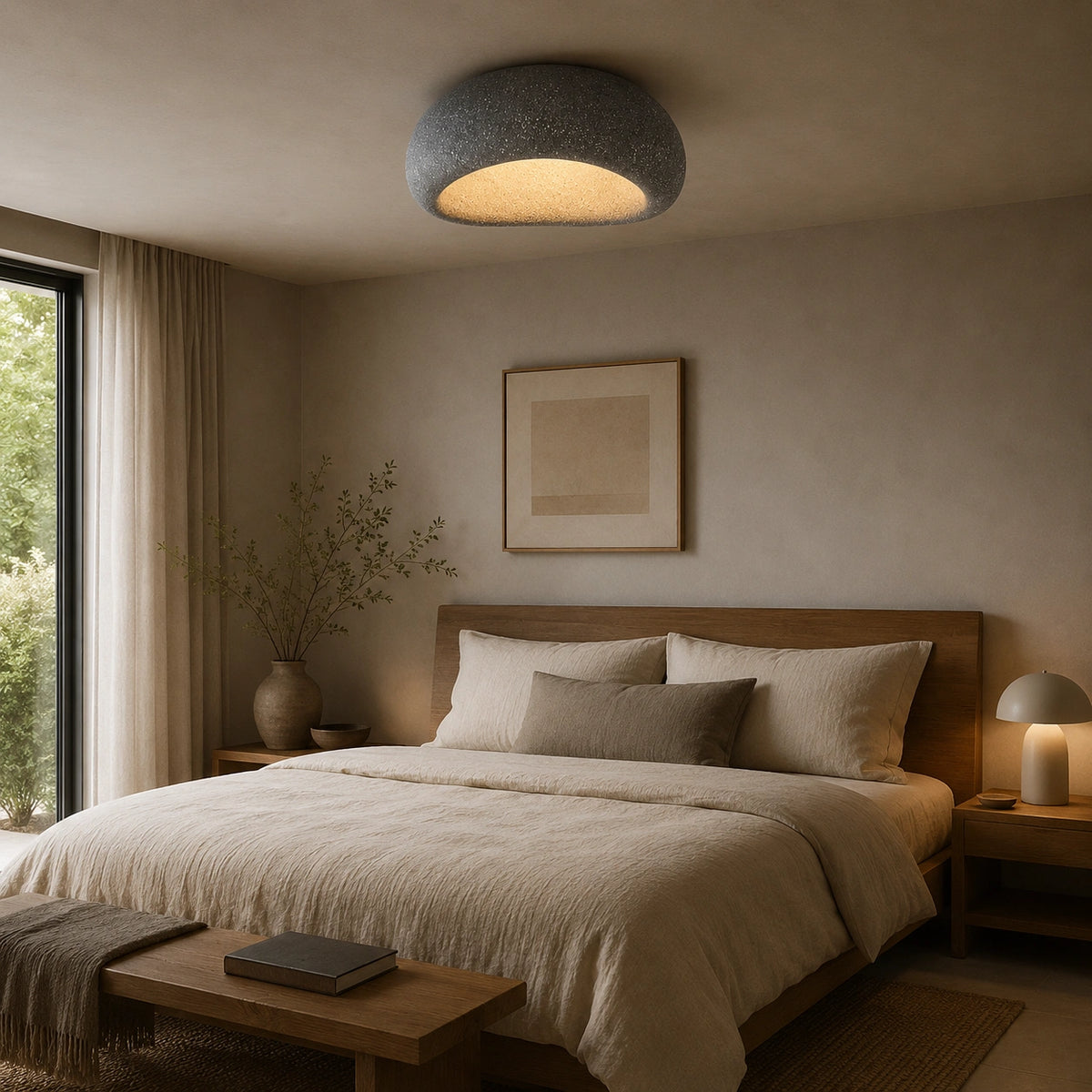 Plafonnier wabi-sabi, design en pierre | Aira