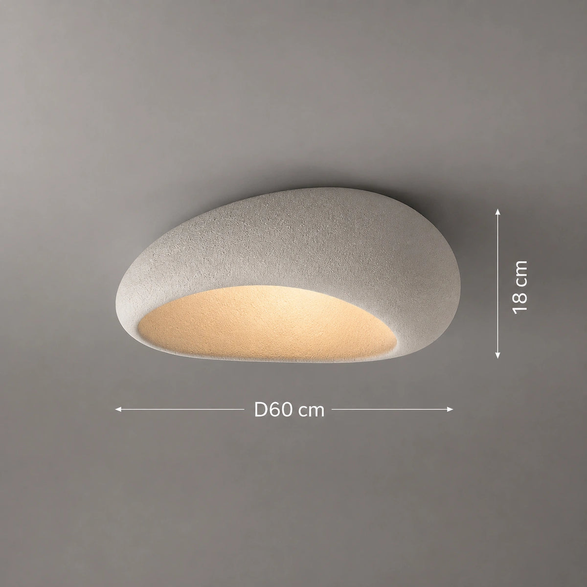 Plafonnier wabi-sabi, design en pierre | Aira