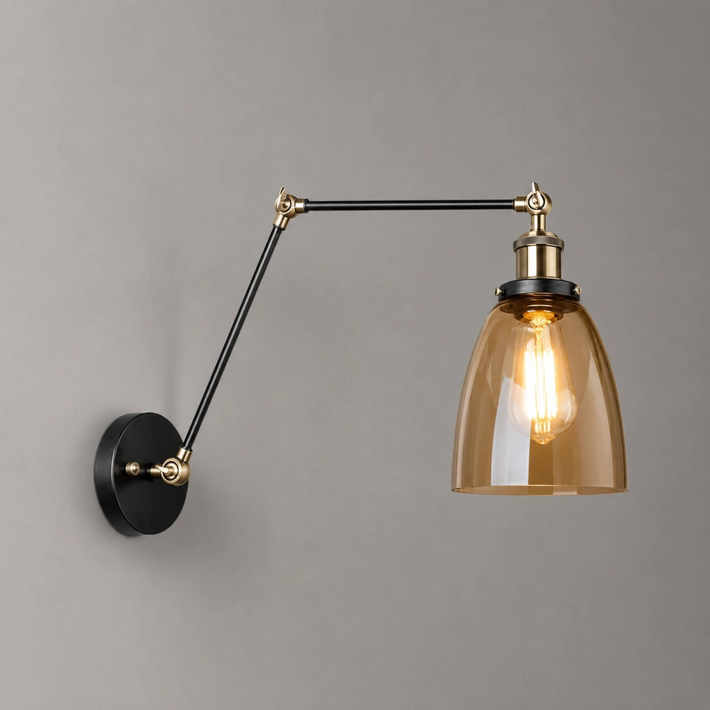 Applique murale en verre - style lampe de bureau