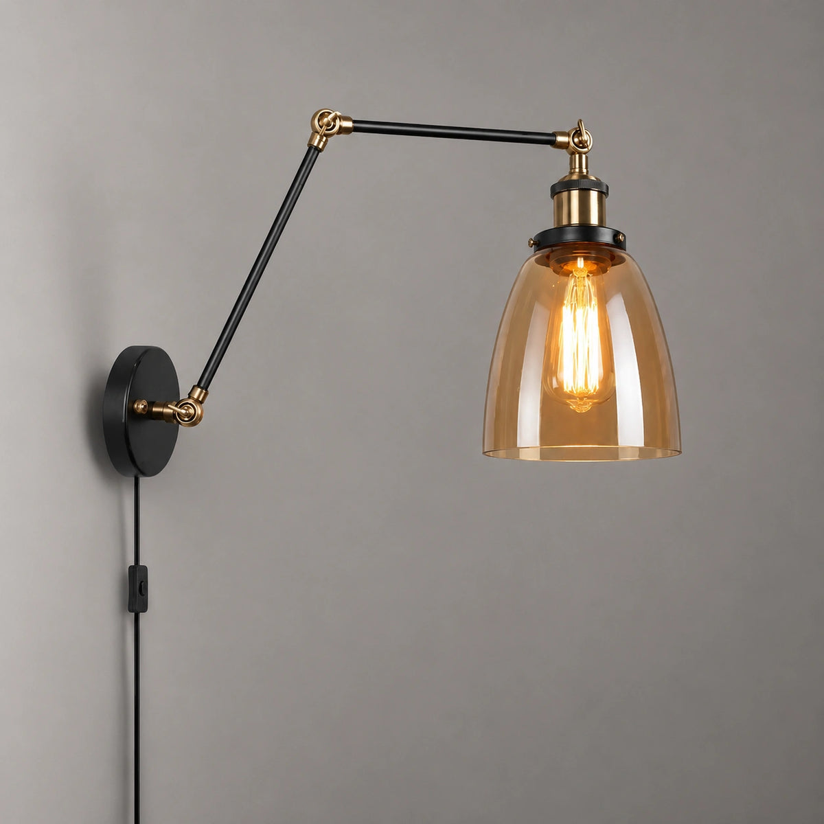 Applique murale en verre - style lampe de bureau