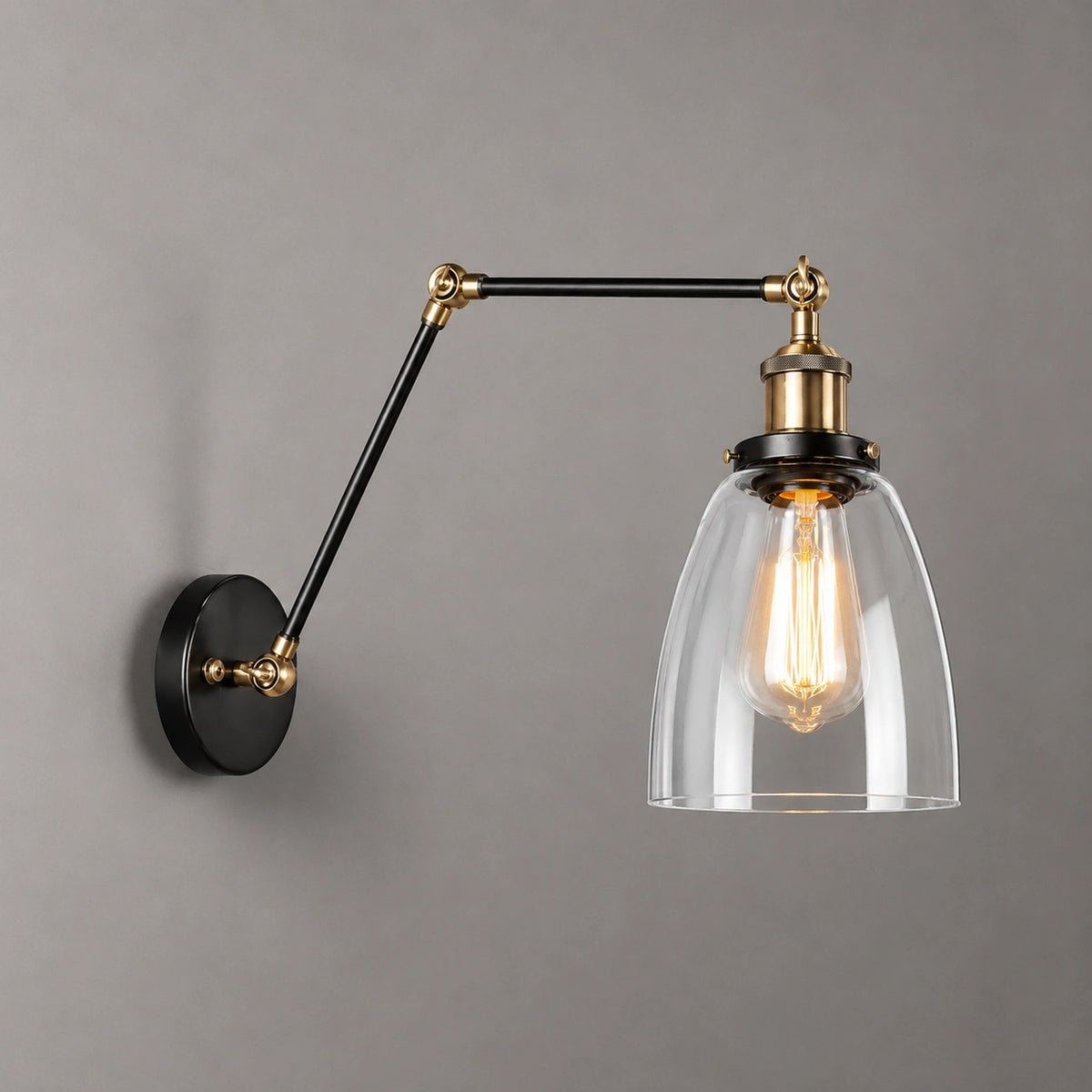 Applique murale en verre - style lampe de bureau