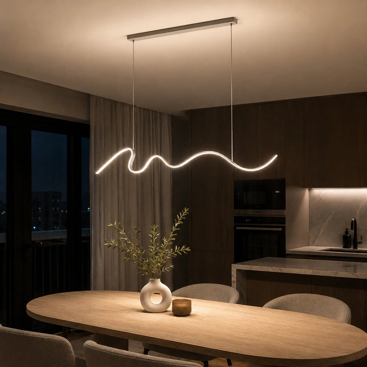 Suspension LED - Artistique Design Italien Blanc Haut de Gamme