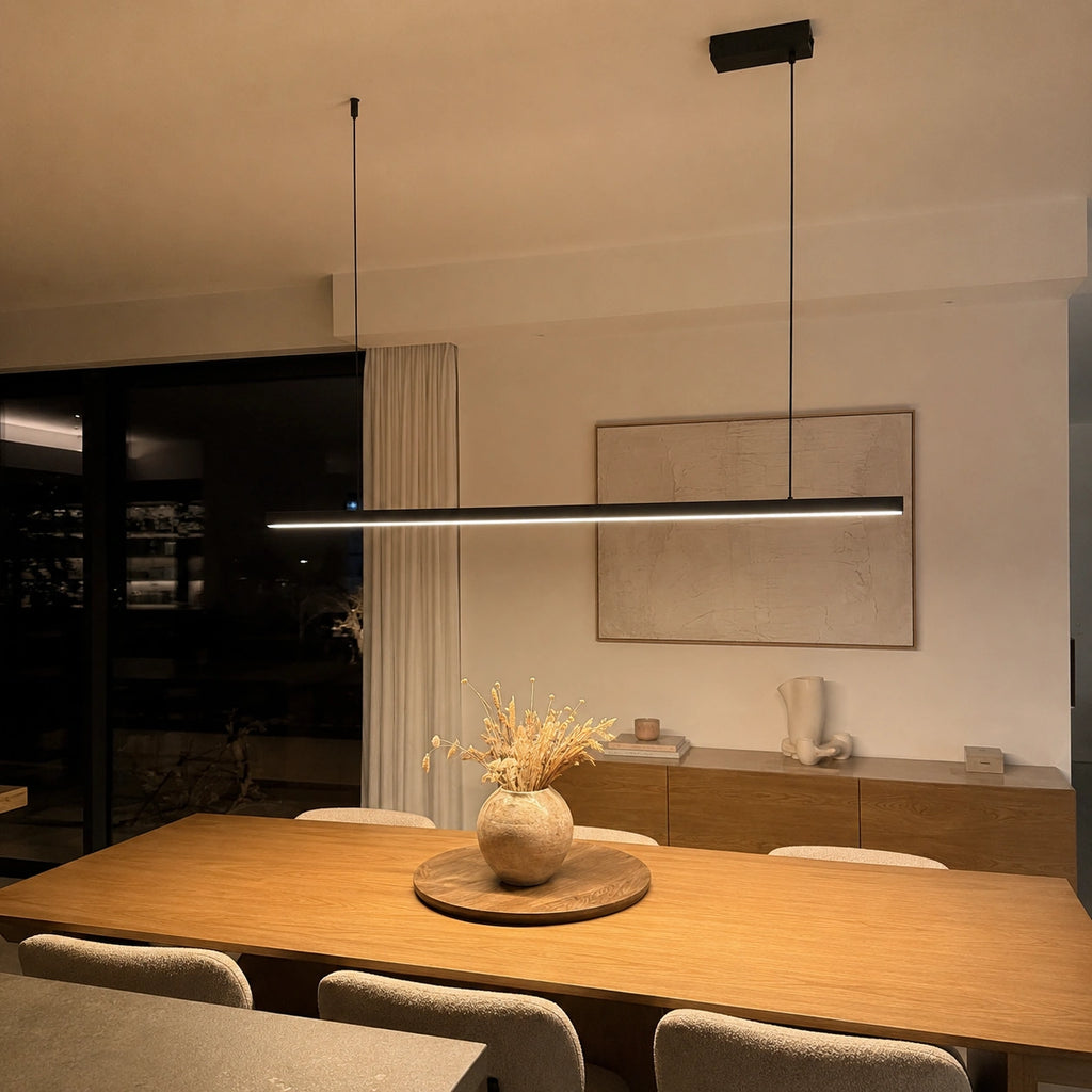 Suspension LED Design Italien Noir Mat Minimaliste