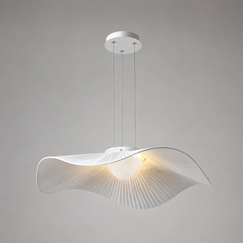 Lustre blanc - suspension bohème