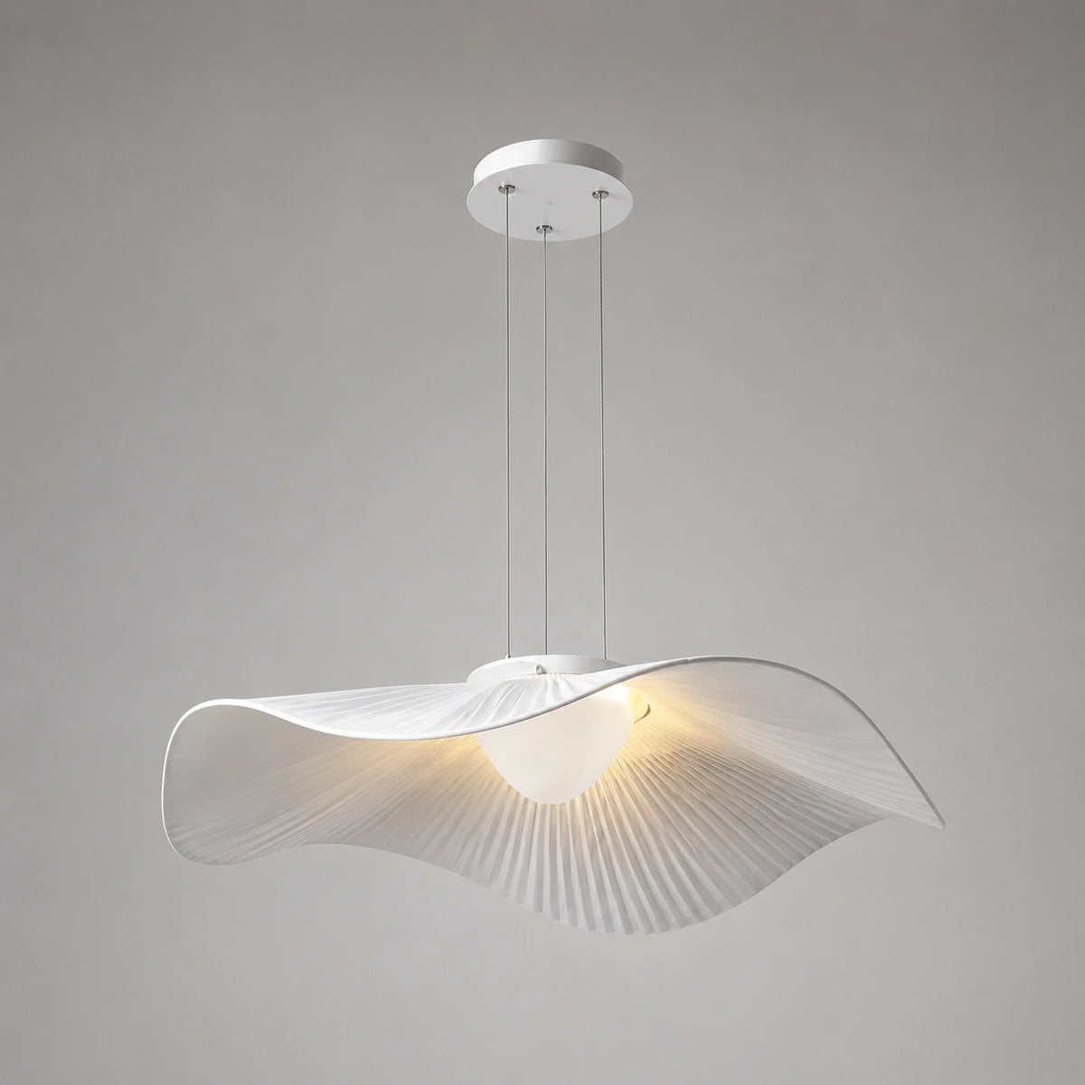 Lustre blanc - suspension bohème