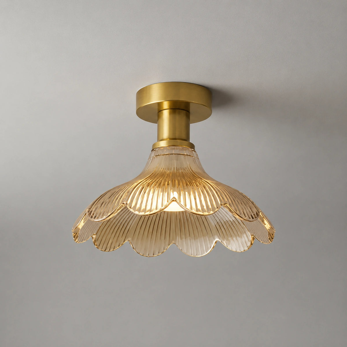 Plafonnier en verre - fleuri