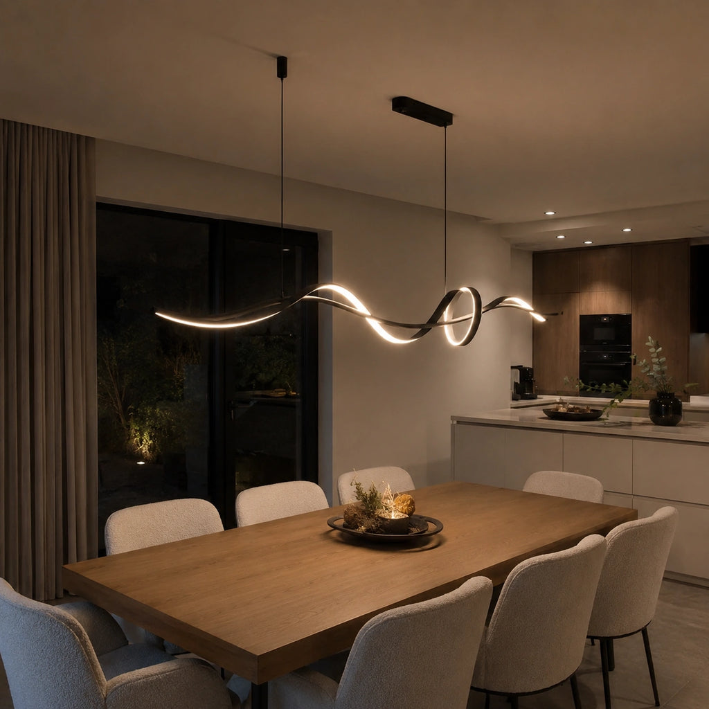 Lustre de salon design noir | Ondea