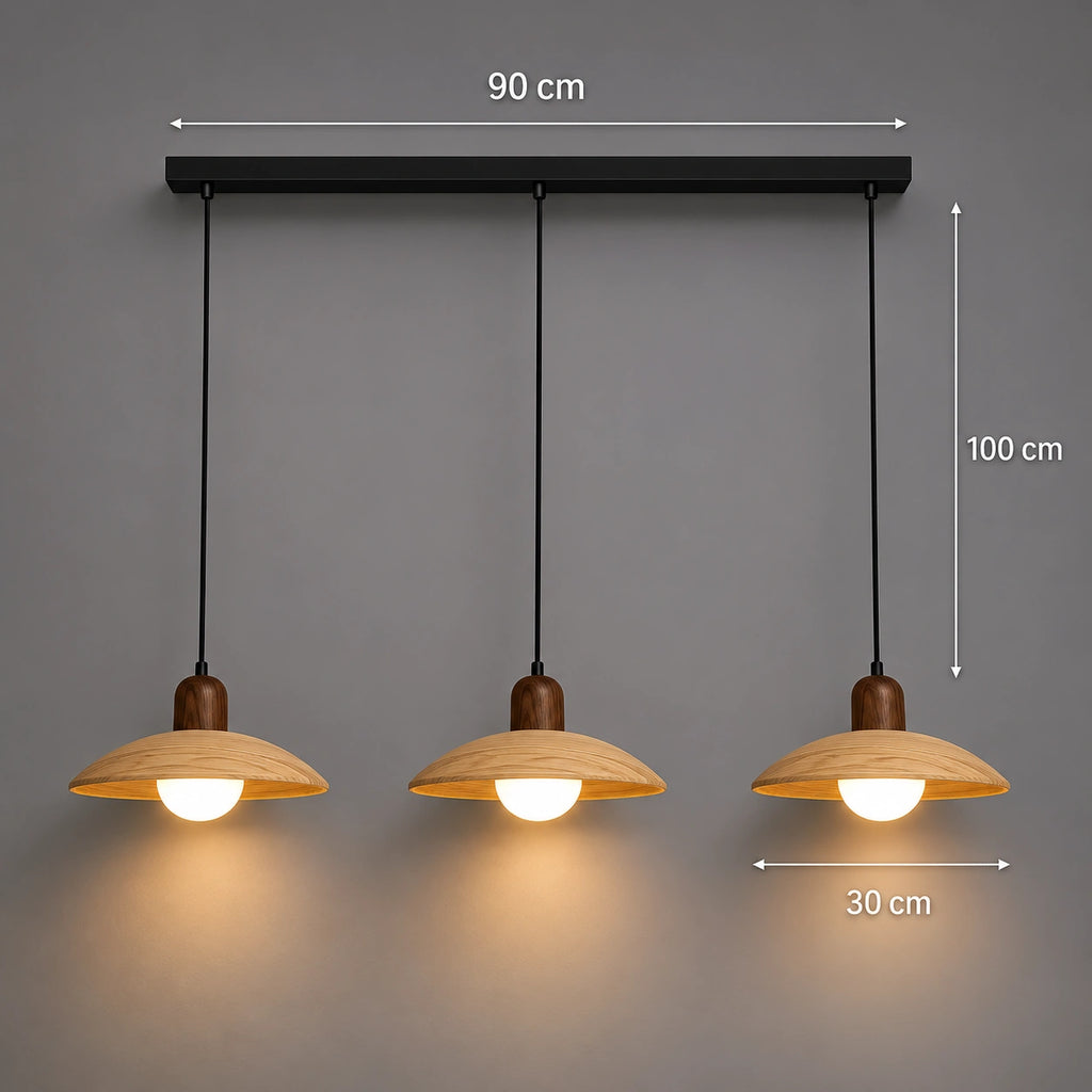 Lustre en Bois - Soucoupe