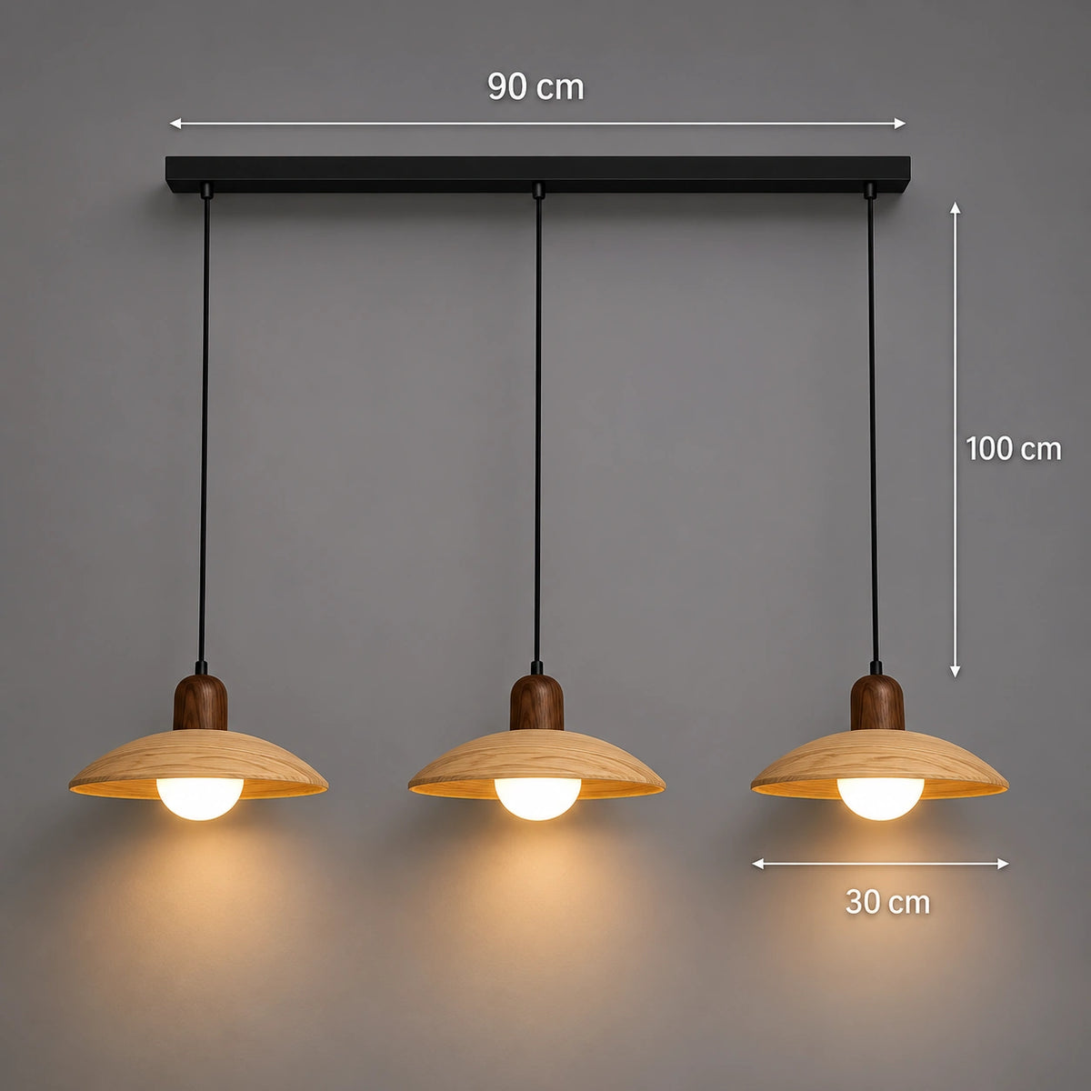 Lustre en Bois - Soucoupe