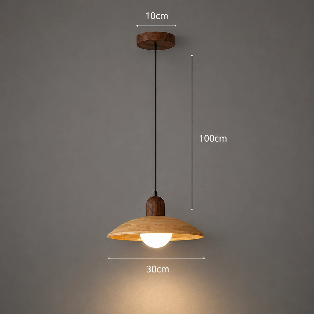 Lustre en Bois - Soucoupe