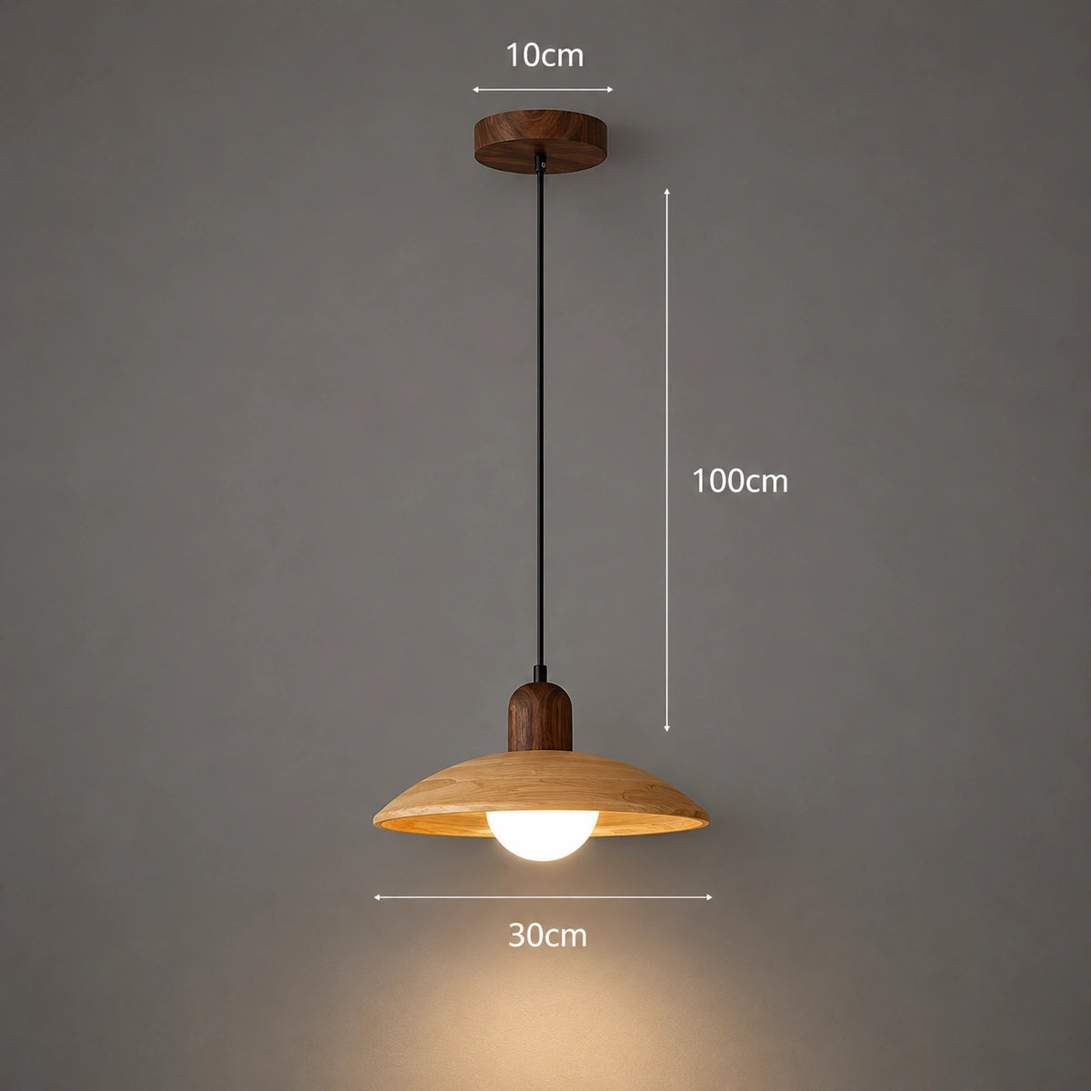 Lustre en Bois - Soucoupe