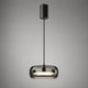 Suspension LED Verre Fumé Minimaliste Moderne Noir