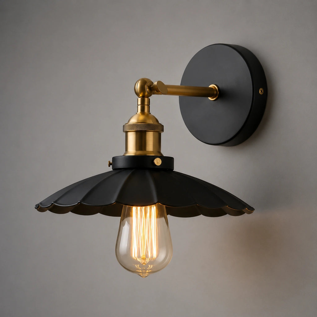 Applique murale industriel - Noir vintage, MIKO