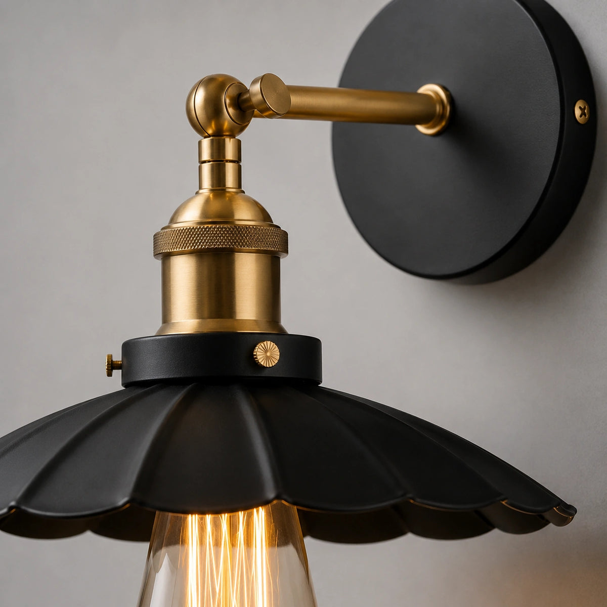 Applique murale industriel - Noir vintage, MIKO