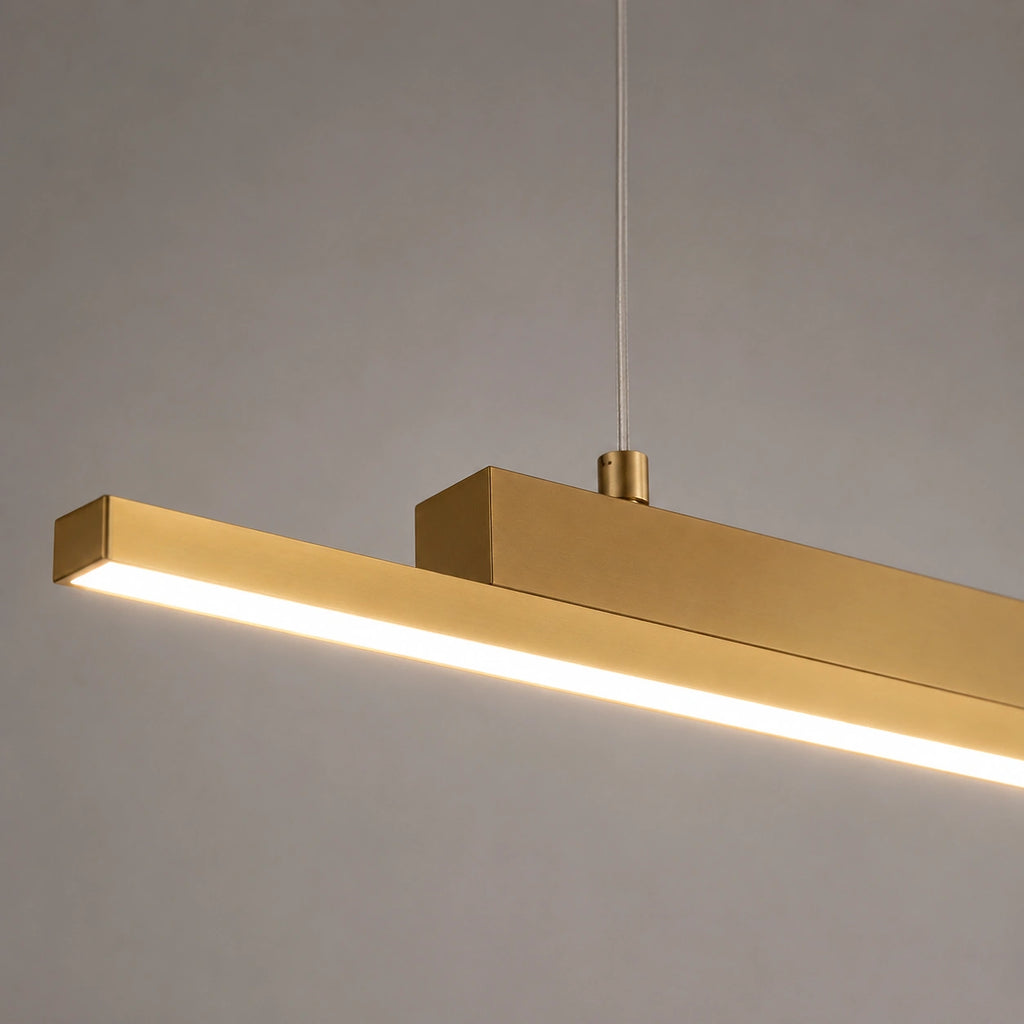 Lustre led doré - Suspension Linéaire Dimmable Salle a manger
