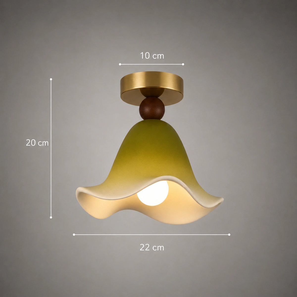Plafonnier en verre - fleuri